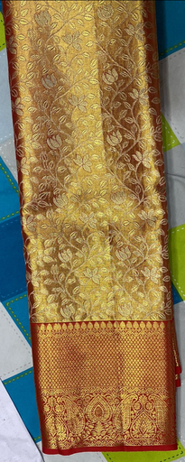 Royal Golden Red Dharmavaram Silk Saree