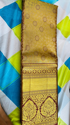 Grand Maroon Gold Dharmavaram Silk Saree