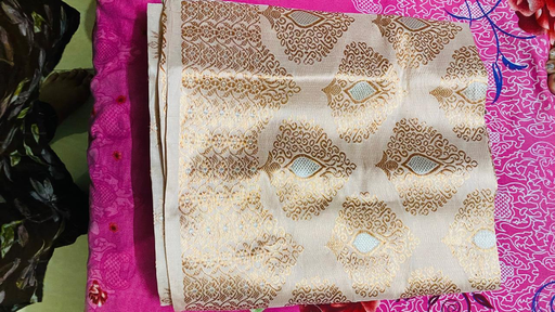 Rose Gold Assam Silk Two-Piece Saree